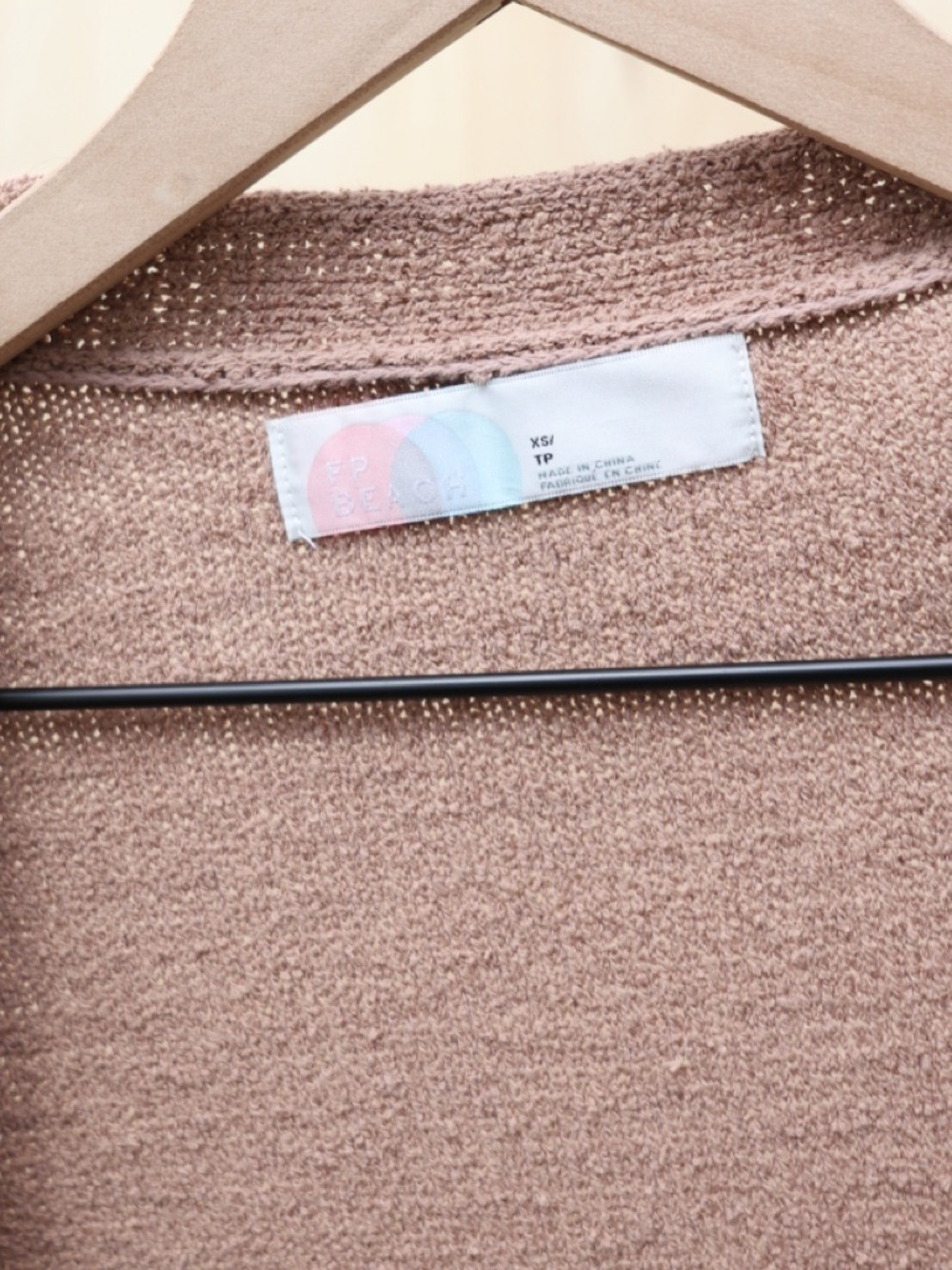 Free People Beach Longline Cardigan Tan XS - Picture 4 of 4